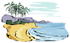 immagine da sogno sulla spiaggia, un sogno di vacanza